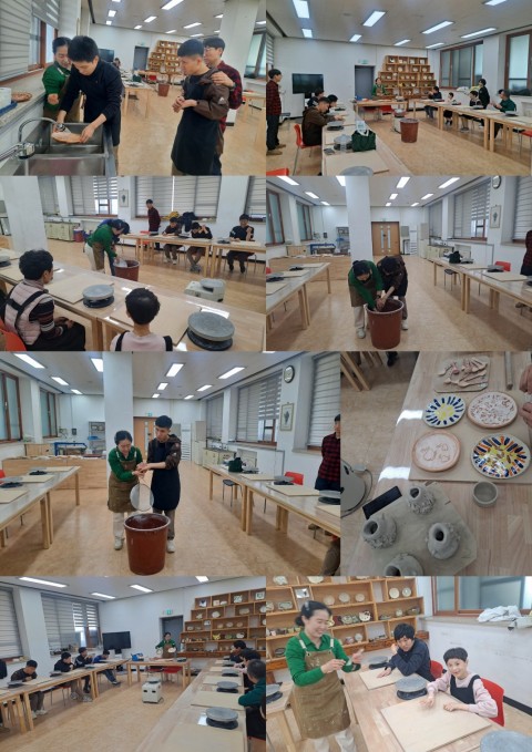 4월 17일(목) 도예프로그램-흙 내음도자기공방 장애인도예교실