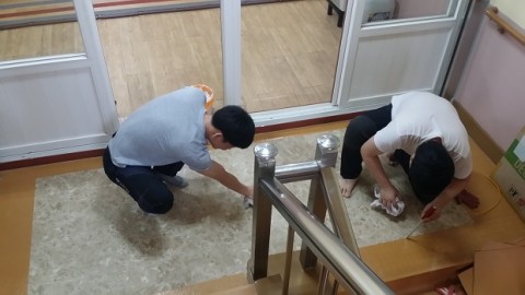 2층 복도 데코타일 교체(2016.3.8)